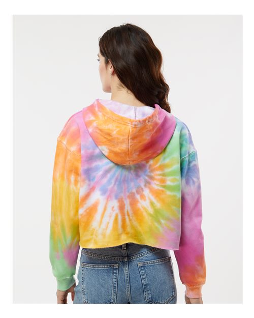 Women's Tie-Dyed Crop Hooded Sweatshirt - Eternity