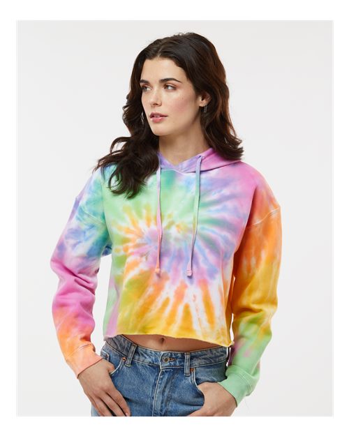 Women's Tie-Dyed Crop Hooded Sweatshirt - Eternity