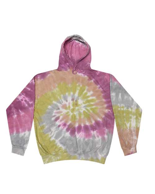 Unisex Tie-Dyed Hooded Sweatshirt - Desert Rose