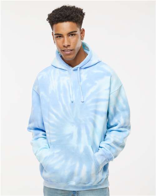 Unisex Tie-Dyed Hooded Sweatshirt - Lagoon