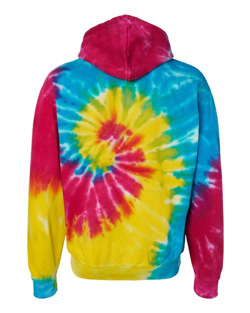 Unisex Tie-Dyed Hooded Sweatshirt - Reactive Rainbow