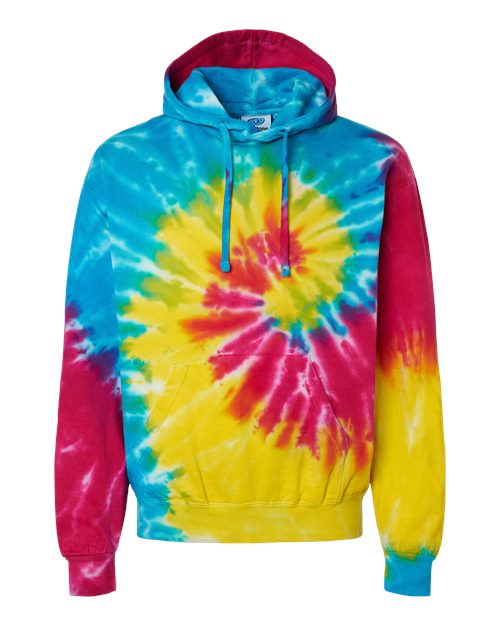 Unisex Tie-Dyed Hooded Sweatshirt - Reactive Rainbow