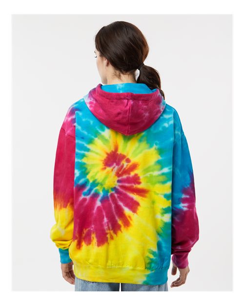Unisex Tie-Dyed Hooded Sweatshirt - Reactive Rainbow