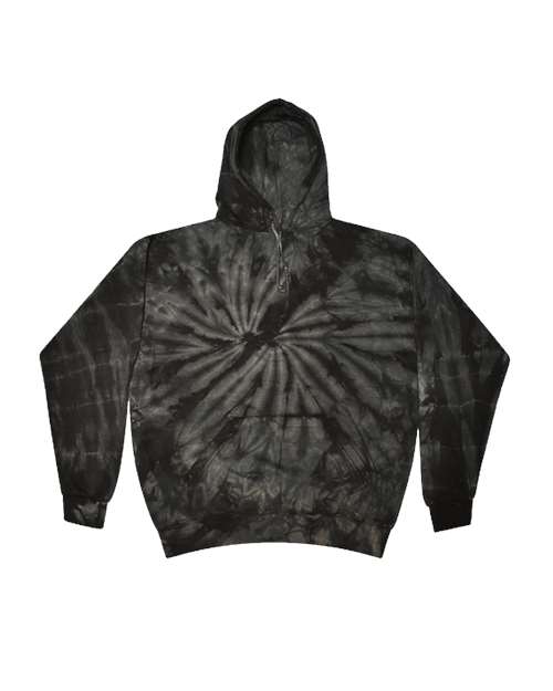 Unisex Tie-Dyed Hooded Sweatshirt - Spider Black