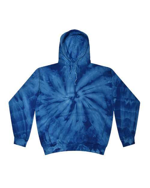 Unisex Tie-Dyed Hooded Sweatshirt - Spider Royal