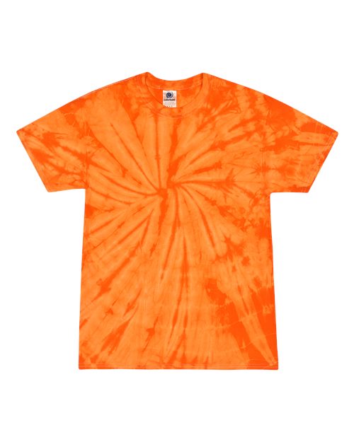 Youth Multi-Color Tie-Dyed T-Shirt - Spider Orange