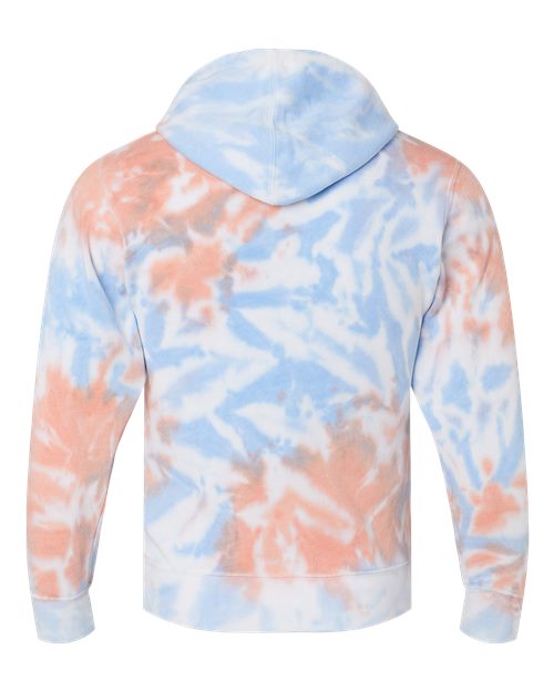 Men's Tie-Dyed Fleece Hooded Sweatshirt - Sunset Tie Dye