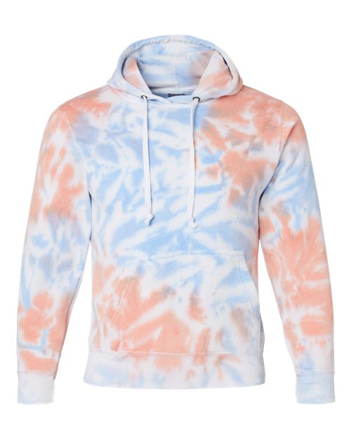 Men's Tie-Dyed Fleece Hooded Sweatshirt - Sunset Tie Dye