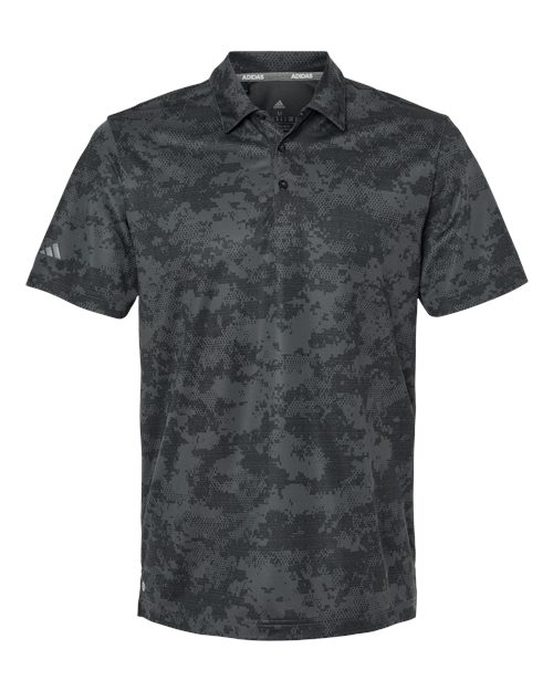 Men's All Over Camo Print Polo - Grey Six
