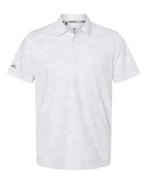 Men's All Over Camo Print Polo - White