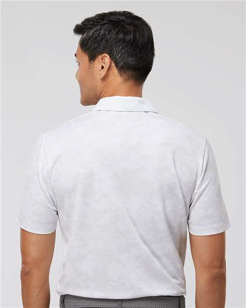 Men's All Over Camo Print Polo - White