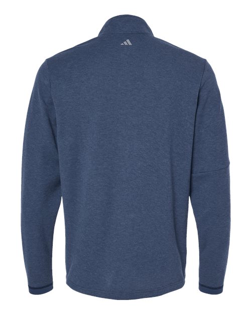 Men's 3-Stripes Quarter-Zip Sweater Pullover - Collegiate Navy Melange