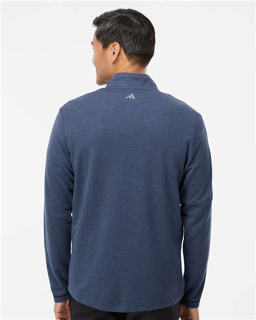 Men's 3-Stripes Quarter-Zip Sweater Pullover - Collegiate Navy Melange