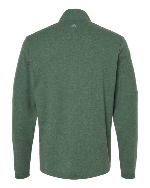 Men's 3-Stripes Quarter-Zip Sweater Pullover - Green Oxide Melange