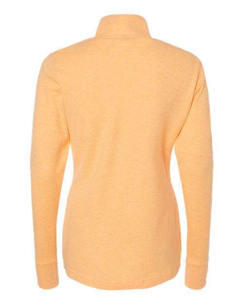 Women's 3-Stripes Quarter-Zip Sweater Pullover - Acid Orange Melange