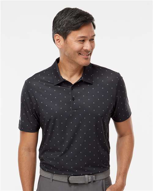 Men's Ultimate365 Pine Tree Polo - Black/ Grey Three