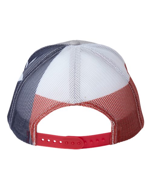 Printed Mesh Trucker Cap - Heather Grey/ Texas Flag