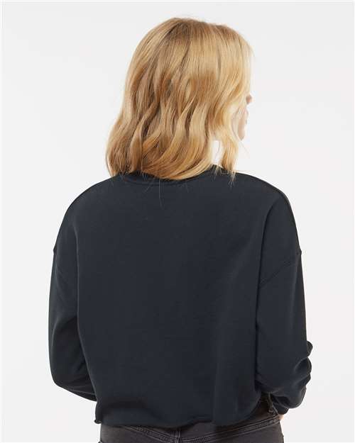 Women's Lightweight Crop Crewneck Sweatshirt - Black