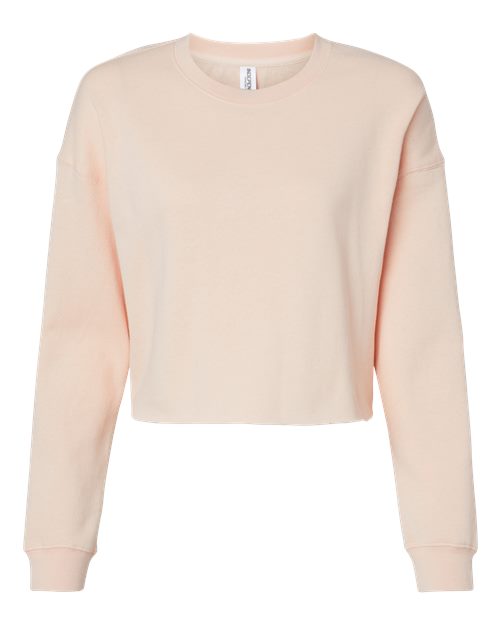 Women's Lightweight Crop Crewneck Sweatshirt - Blush
