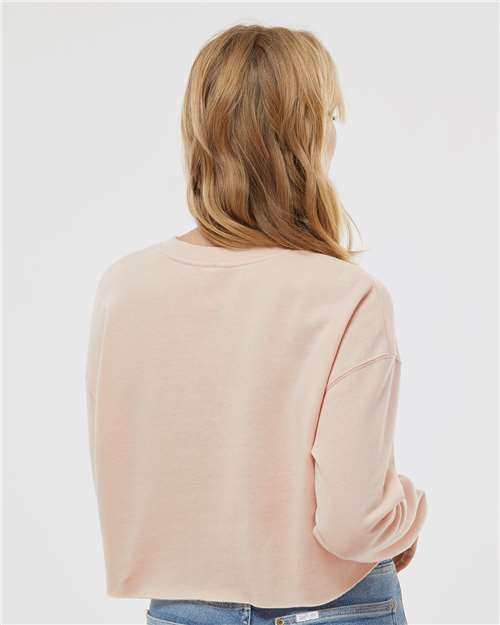 Women's Lightweight Crop Crewneck Sweatshirt - Blush
