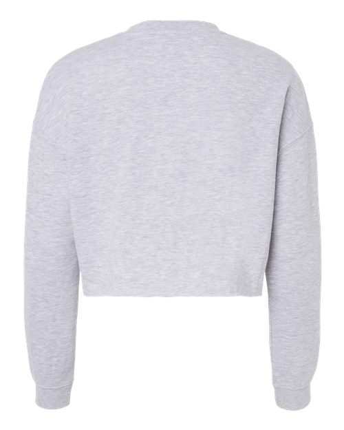 Women's Lightweight Crop Crewneck Sweatshirt - Grey Heather