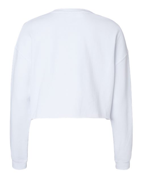 Women's Lightweight Crop Crewneck Sweatshirt - White