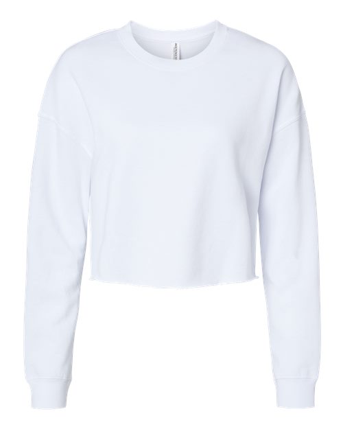 Women's Lightweight Crop Crewneck Sweatshirt - White