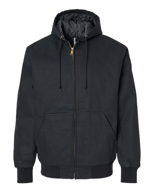 Men's Insulated Canvas Workwear Jacket - Black