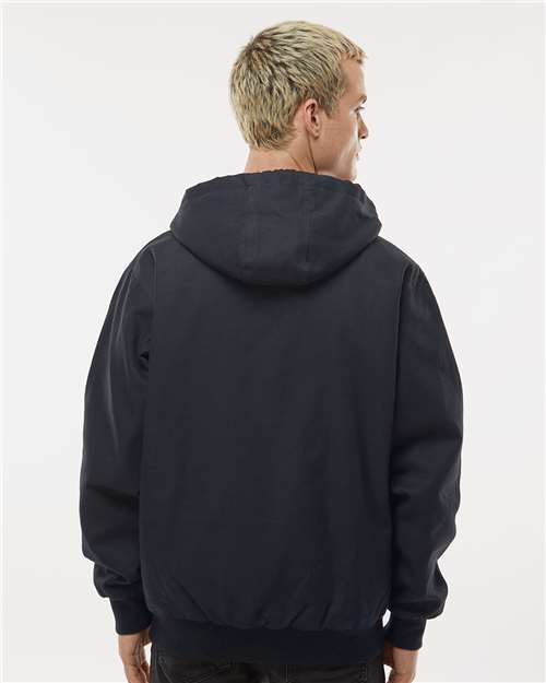 Men's Insulated Canvas Workwear Jacket - Black