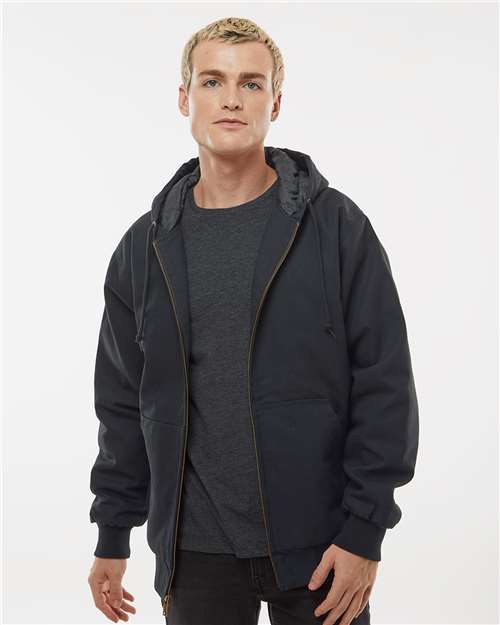 Men's Insulated Canvas Workwear Jacket - Black