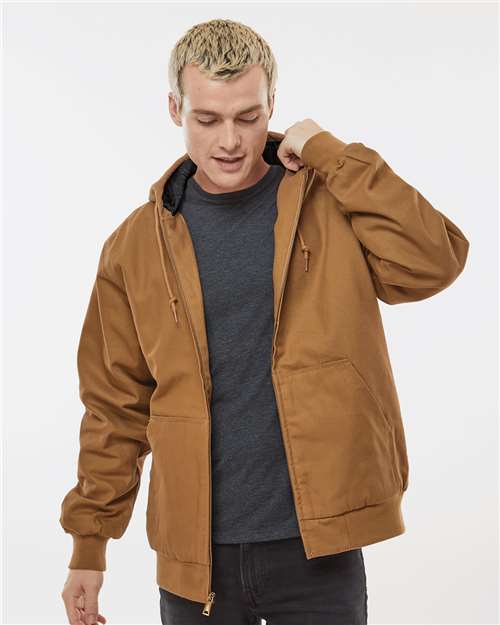 Men's Insulated Canvas Workwear Jacket - Saddle