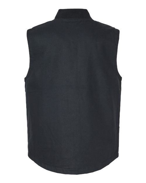 Men's Insulated Canvas Workwear Vest - Black