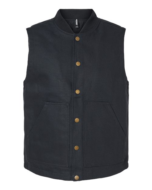 Men's Insulated Canvas Workwear Vest - Black