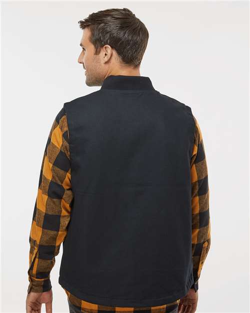 Men's Insulated Canvas Workwear Vest - Black