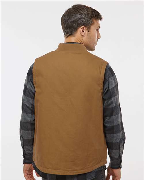 Men's Insulated Canvas Workwear Vest - Saddle