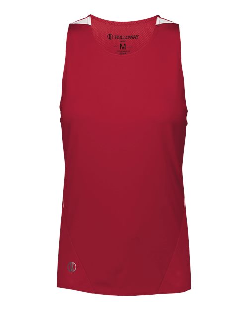 Women's PR Max Track Racerback Jersey - Scarlet/ White