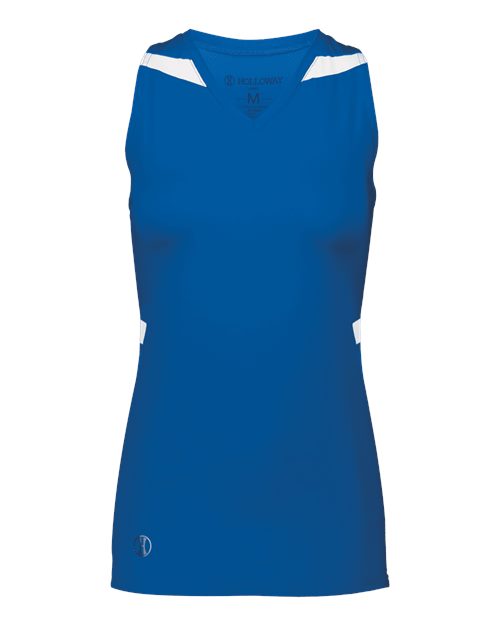 Women's PR Max Compression Racerback Jersey - Royal/ White