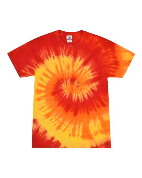 Unisex Multi-Color Tie-Dyed T-Shirt - Blaze