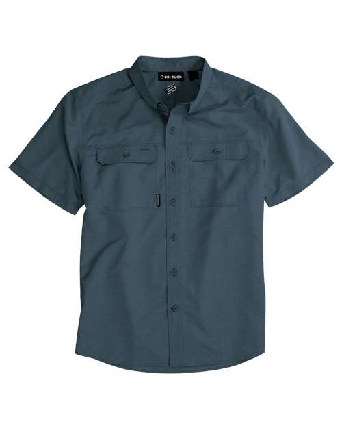 Men's Crossroad Woven Short Sleeve Shirt - Slate Blue