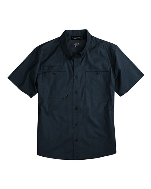 Men's Craftsman Woven Short Sleeve Shirt - Deep Blue