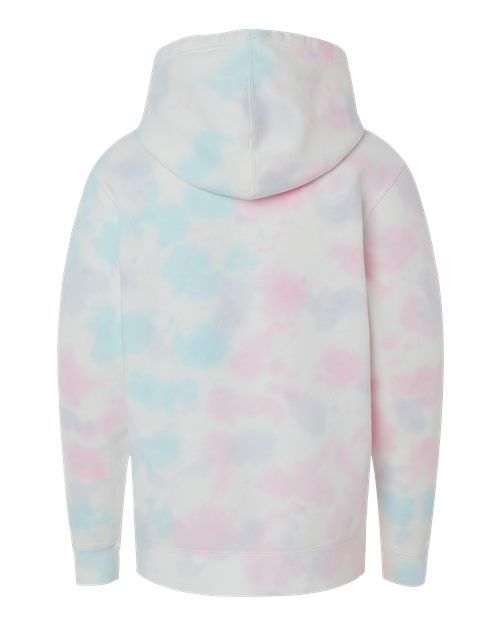 Youth Midweight Tie-Dyed Hooded Sweatshirt - Tie Dye Cotton Candy