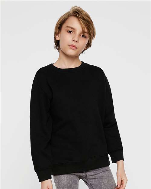 Youth Elevated Fleece Crewneck Sweatshirt - Black