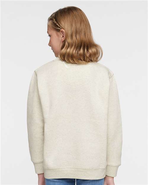 Youth Elevated Fleece Crewneck Sweatshirt - Natural Heather