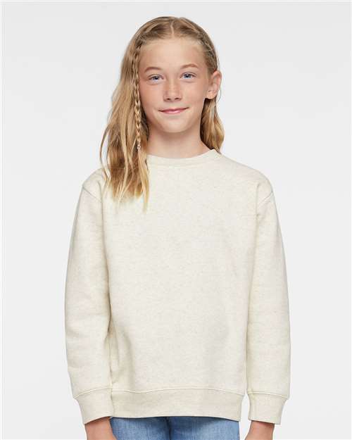 Youth Elevated Fleece Crewneck Sweatshirt - Natural Heather