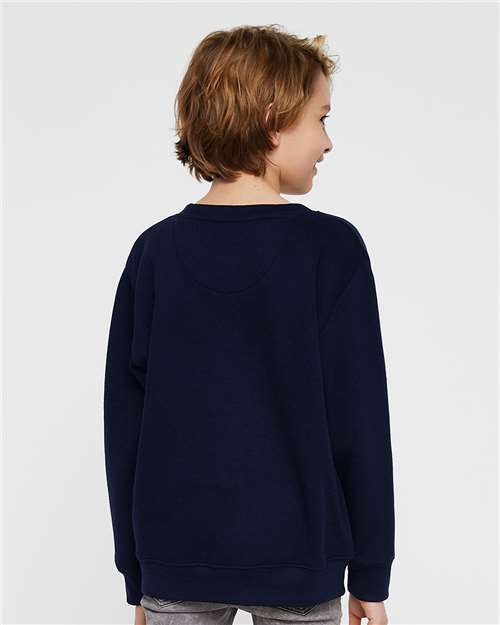 Youth Elevated Fleece Crewneck Sweatshirt - Navy
