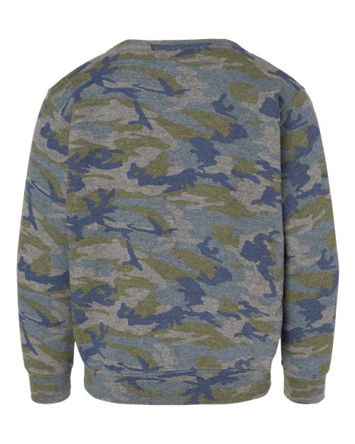 Youth Elevated Fleece Crewneck Sweatshirt - Vintage Camo