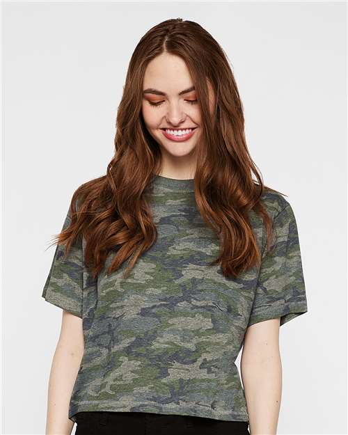 Women's Boxy Tee - Vintage Camo
