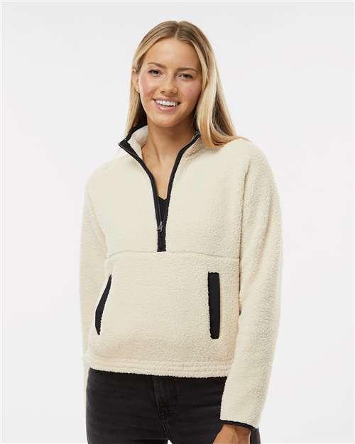 Women's Everest Half-Zip Pullover - Natural/ Black