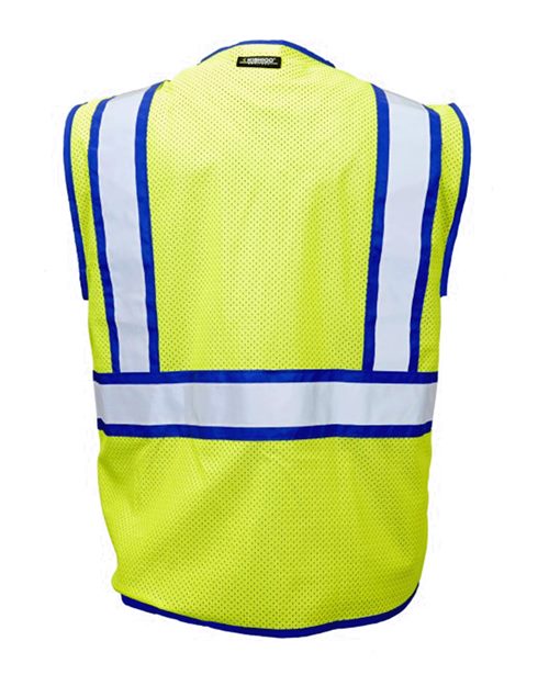 Unisex Standard Contrast Vest - Lime/ Blue