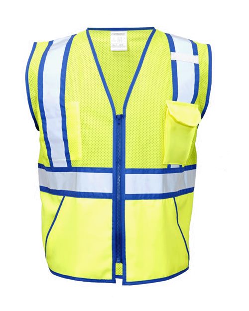 Unisex Standard Contrast Vest - Lime/ Blue